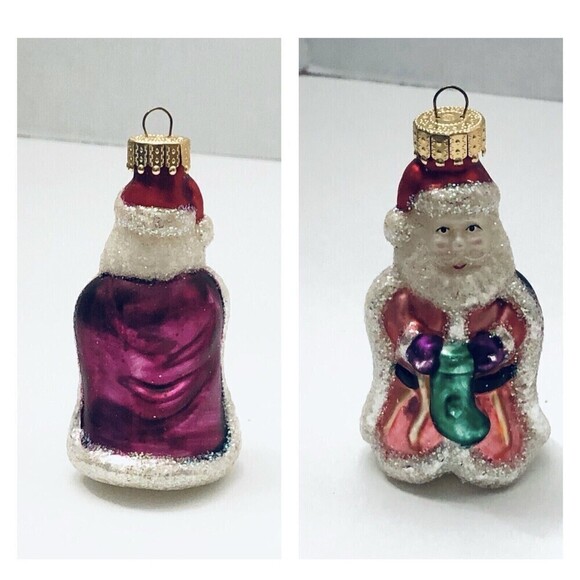 Lot of 4 Vintage Hand Blown Glass Christmas Tree Ornament Snowmen Collectibles - Picture 9 of 12